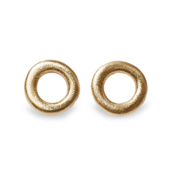 Small Fairtrade Yellow Gold Link Ear Studs
