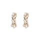 Mounir gold plated and white pearl cluster mini hoops