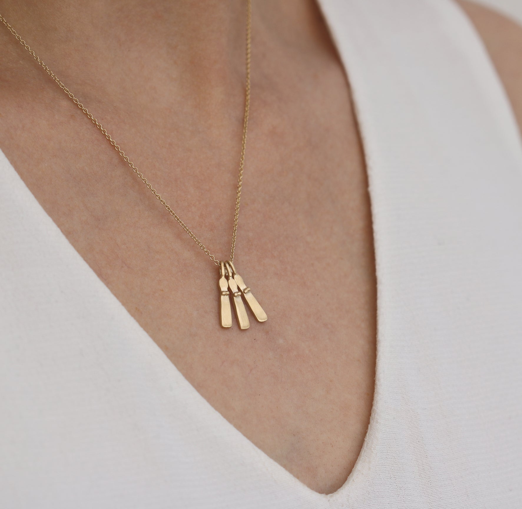 9ct Fairtrade Gold Three Mini Sibyl Necklace