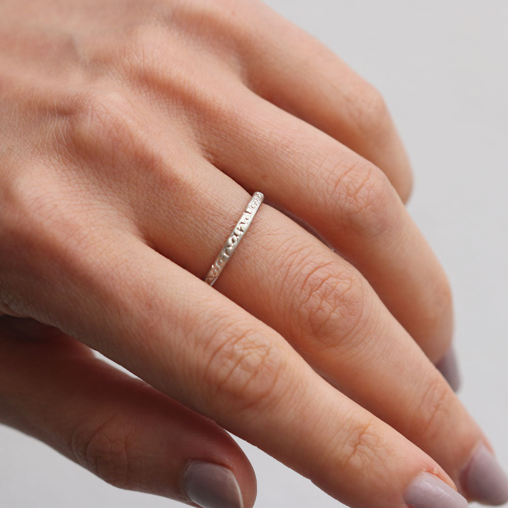 Slim Silver 'on and on' Ring