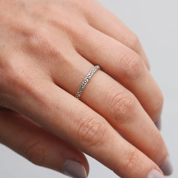 Slim Silver 'on and on' Ring