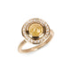 Bespoke -  9ct Yellow Gold Halo Ring with Yellow Diamond
