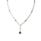 Bespoke - Handmade Gold Chain Necklace, with Blue Sapphire and Rose Cut Diamonds