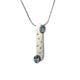 Bespoke - Silver Pendant with scattered Diamonds and Aquamarines