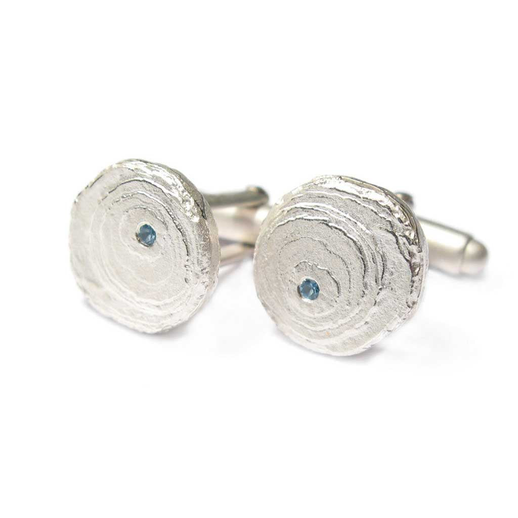 Diana Porter Contemporary Jewellery Bespoke Commission silver cufflinks