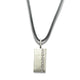 Large Silver Rectangular 'ON AND ON' Pendant