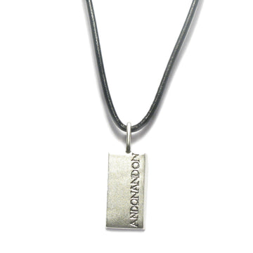 Diana Porter Jewellery contemporary etched mens pendant necklace