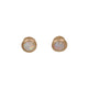 9ct Fairtrade Yellow Gold Textured Ear Studs with Opals