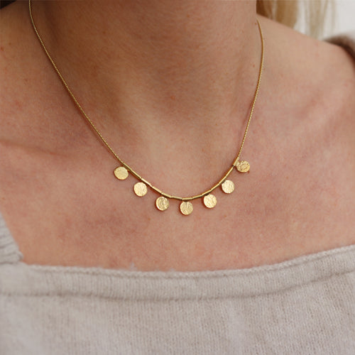 Cara Tonkin Paillette Short Gold Plate Necklace