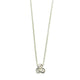 9ct Fairtrade White Gold and Three Diamond Necklace