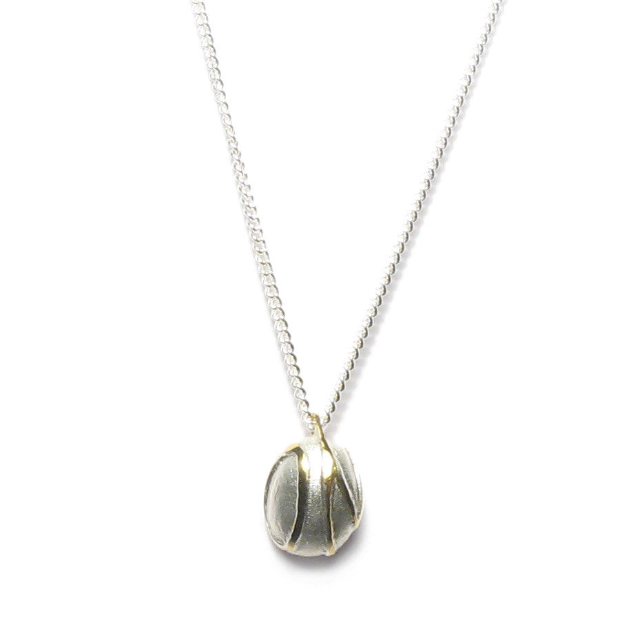 ◆HYERES LOR◆ Pebble Heart Silver (W) Necklace M HL6N53609W YL Heart Necklace 925 Sterling Silver Love Heart Pendant
