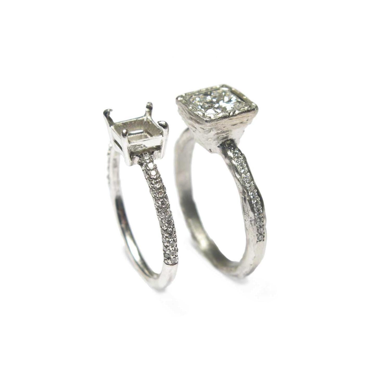 Diana Porter Jewellery bespoke commission reworked diamond white gold ring