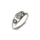 Bespoke - Platinum Ring, with Heirloom Brilliant Cut Diamonds and Aquamarines