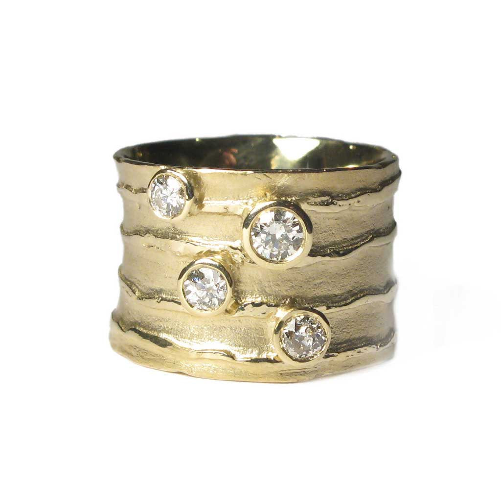 Diana Porter Jewellery bespoke commission recycled gold and diamond ring