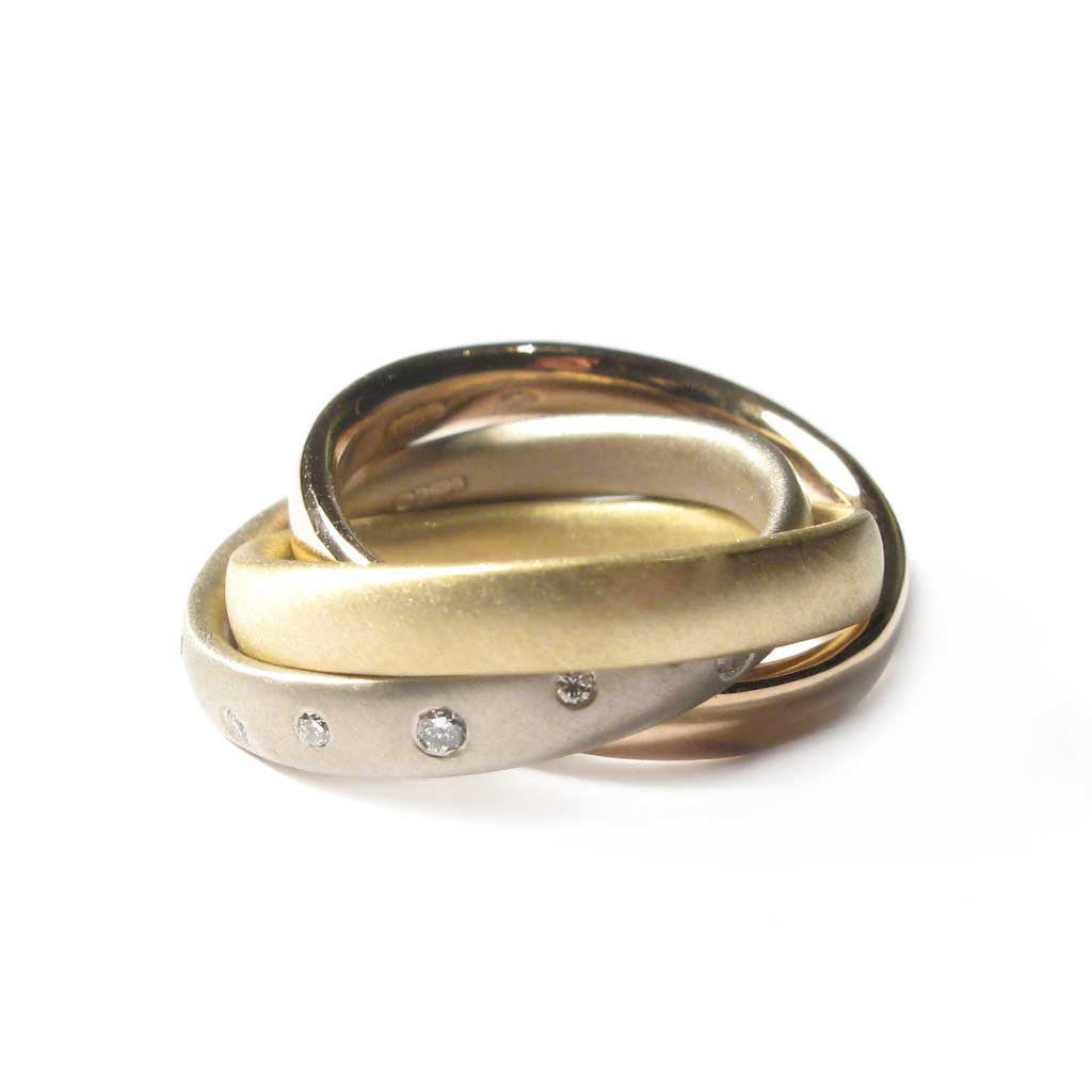 Bespoke - Gold and Diamond Russian Wedding Ring