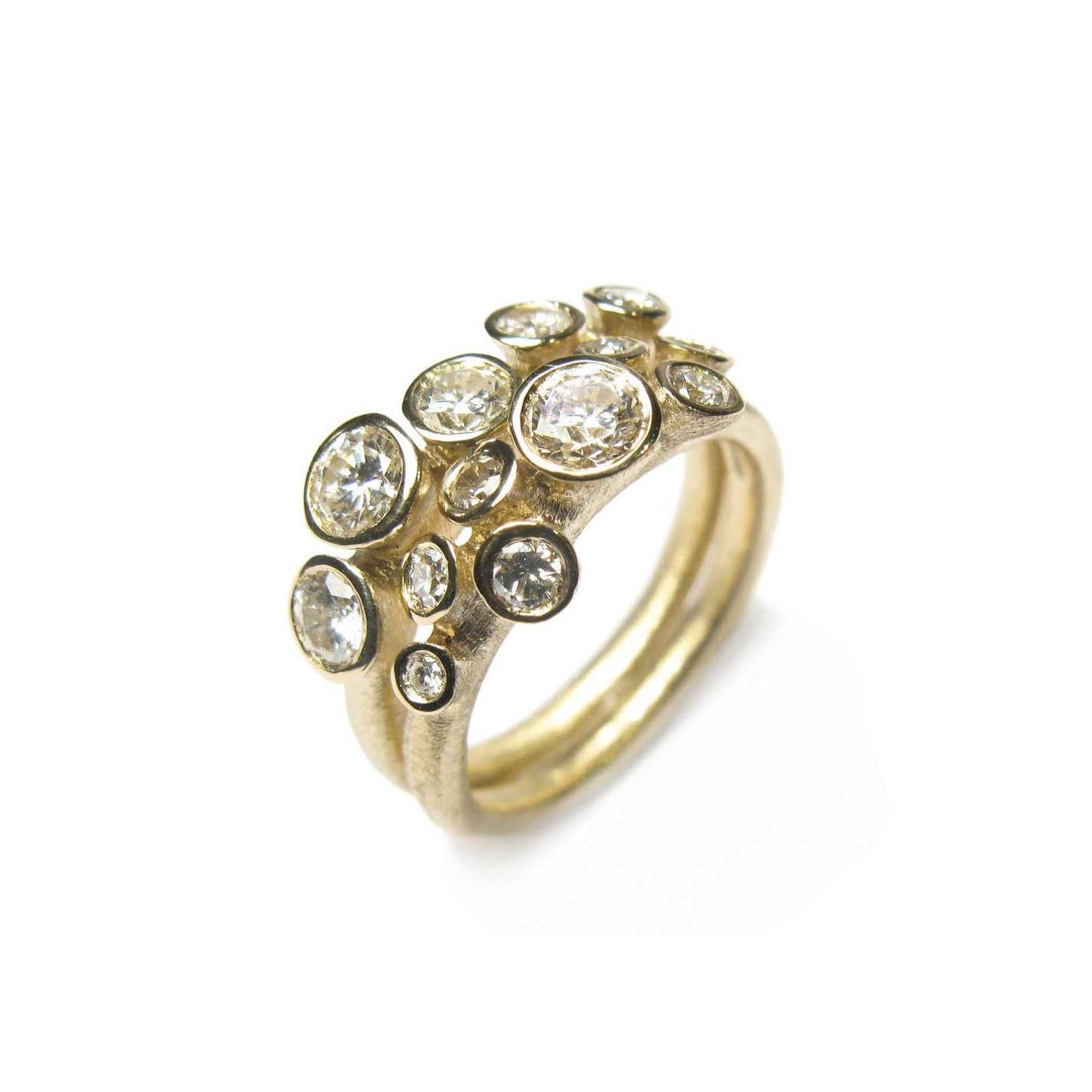 Bespoke - Multi Set Diamond and Gold Heirloom Ring