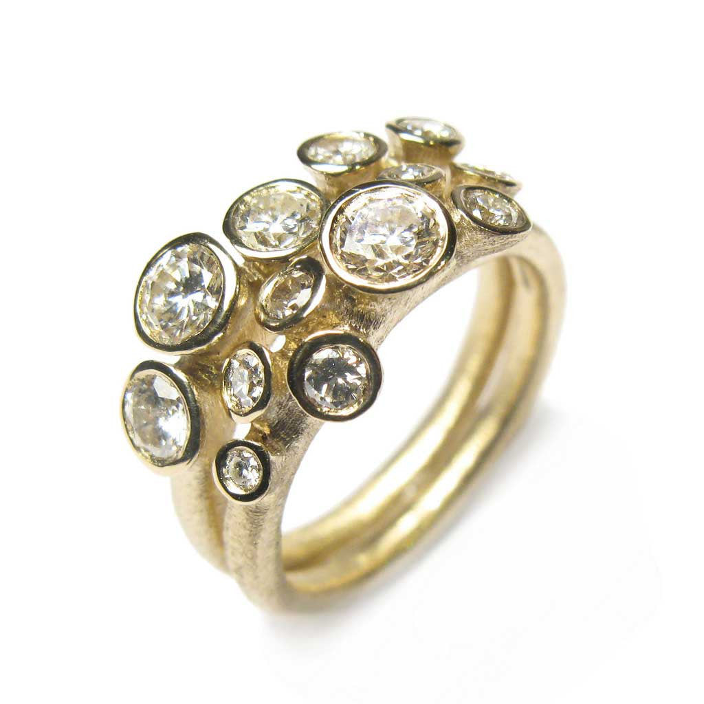 Bespoke - Multi Set Diamond and Gold Heirloom Ring