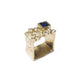 Bespoke - Square Ring, using Heirloom Gold, Diamonds and Sapphires