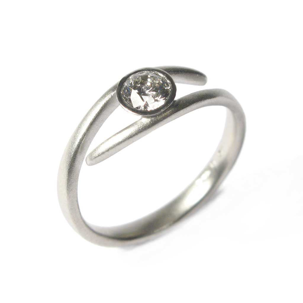 Diana Porter Jewellery bespoke commission platinum and customers own diamond ring