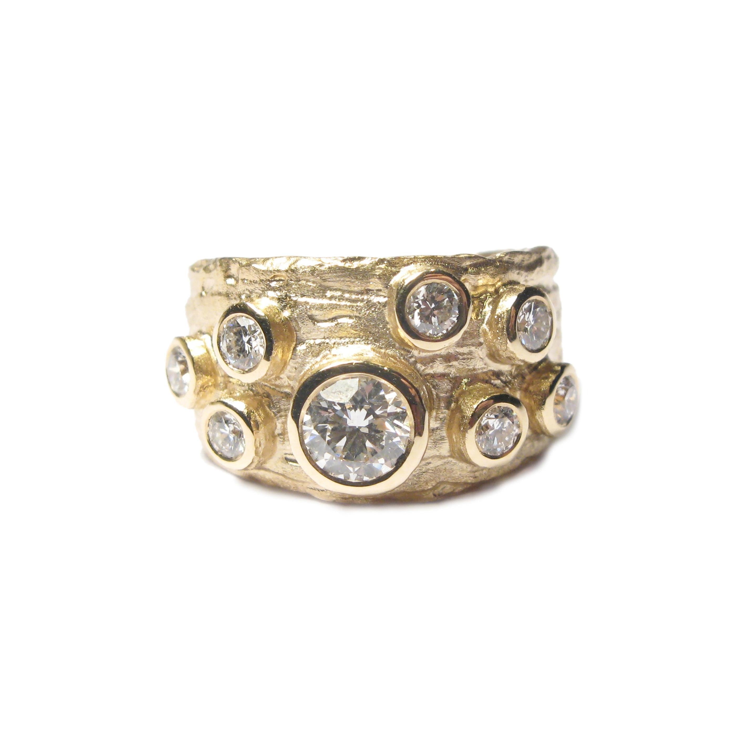 Bespoke - Starta Style Ring using Heirloom Gold and Diamonds