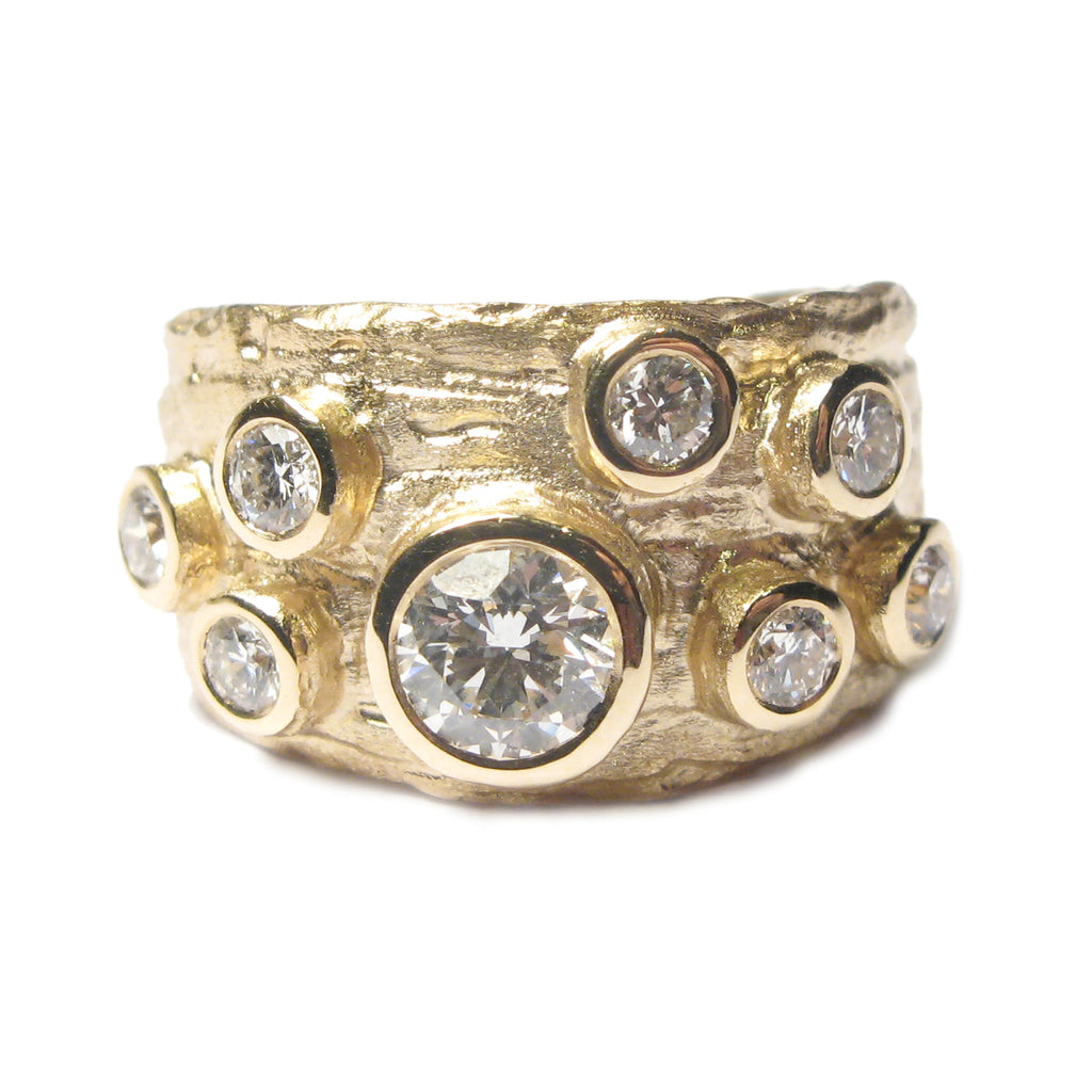 Bespoke - Starta Style Ring using Heirloom Gold and Diamonds