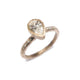 Bespoke - 0.50ct Pear Cut Diamond and Rose Gold Ring