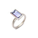 Bespoke - Emerald Cut Tanzanite and 18ct White Gold Ring