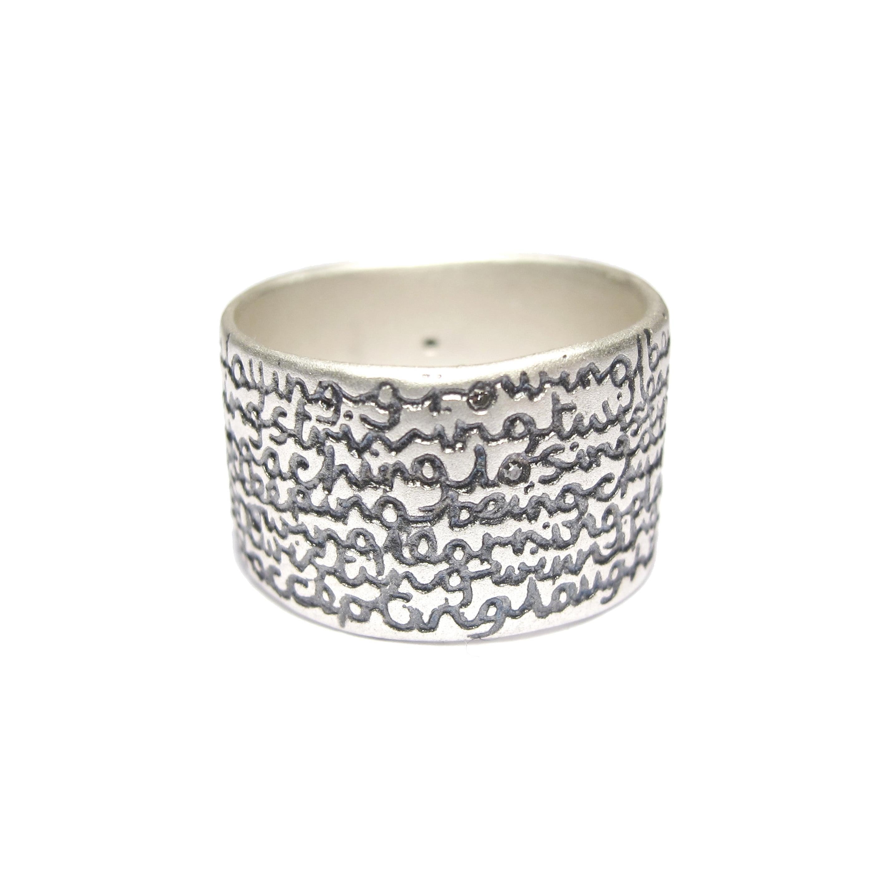 Wide Silver 'Being' Ring