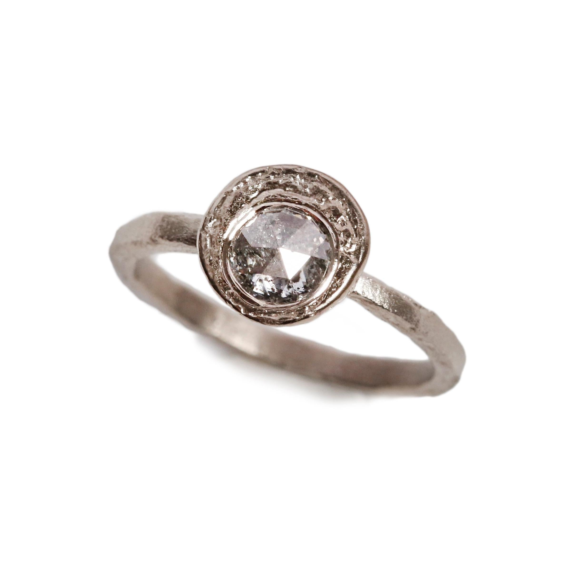 Bespoke - 18ct White Gold with Salt and Pepper Diamond