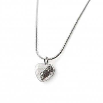 Latham and Neve Ripple Pebble Heart Necklace