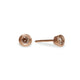 9ct Fairtrade Textured Rose Gold Ear Studs with Champagne Diamonds