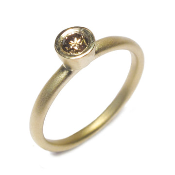 Diana Porter Jewellery contemporary chocolate yellow gold engagement ring