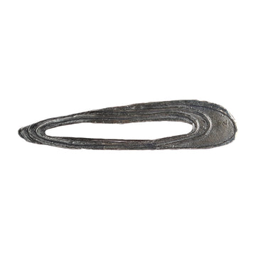 Silver 'Strata' Long Brooch