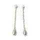 Silver 'Strata' Drop Earrings