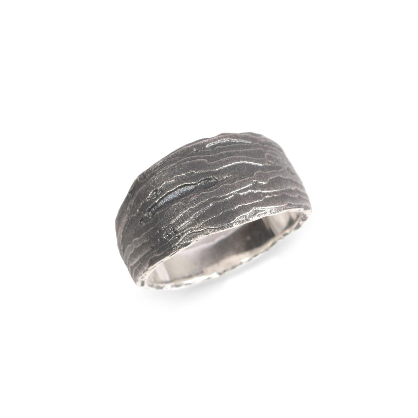Silver Tapered 'Strata' Ring