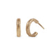 Small 9ct Fairtrade Gold Strata Textured Ear Hoops