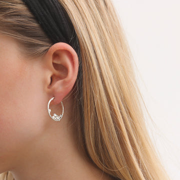 Silver 'Emerge' Hoop Earrings