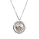 Diana Porter Silver Face Diamond Pendant Necklace