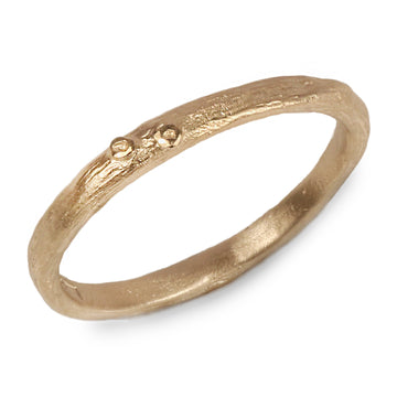 Ami Pepper 9ct Yellow Gold Driftwood & Barnacle Ring