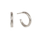 Medium Silver Strata Textured Ear Hoops