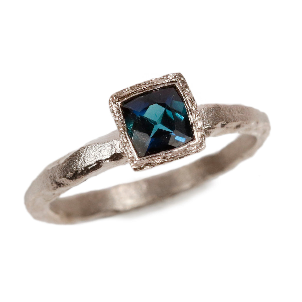 Bespoke - 18ct Fairtrade White Gold with Blue Tourmaline