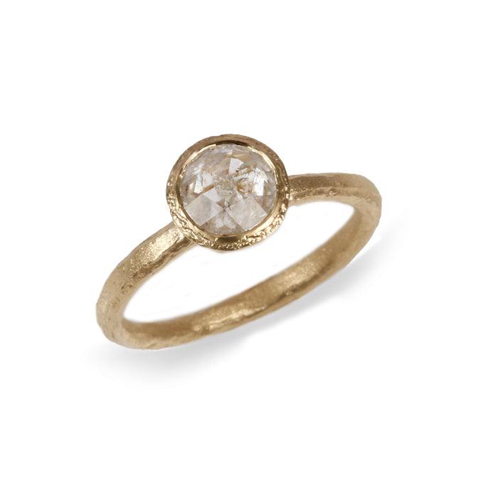 Bespoke - 9ct Yellow Gold with Grey Rose-Cut Diamond