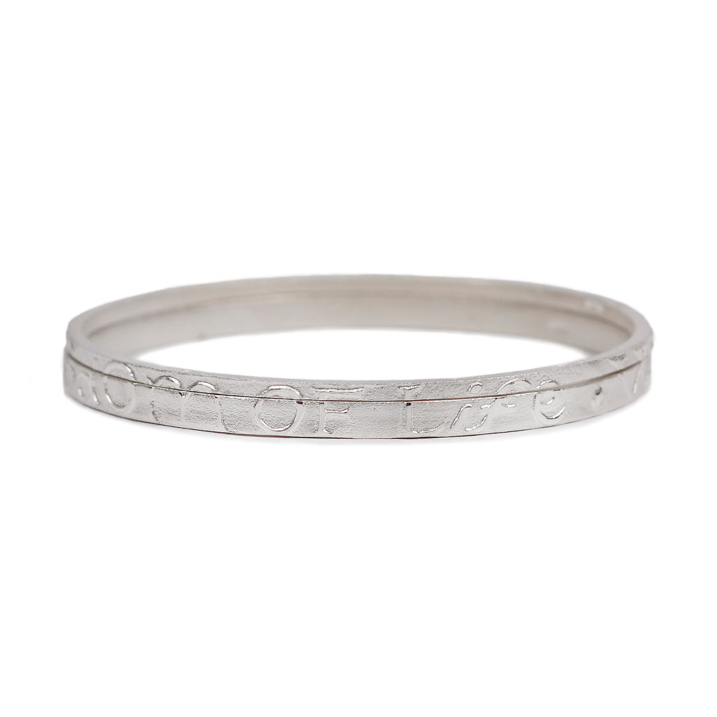 Silver 'Wisdom Of Life' Partnership Bangle