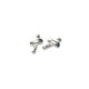 Small Silver Kiss Ear Studs
