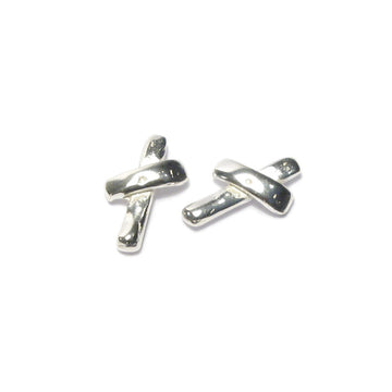 Diana Porter Jewellery contemporary silver kiss stud earrings