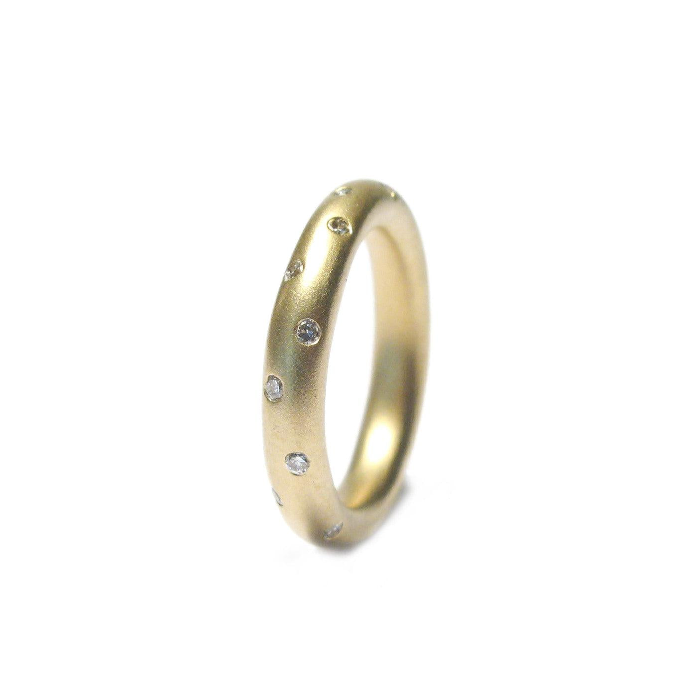 Diana Porter modern yellow gold diamond eternity wedding ring