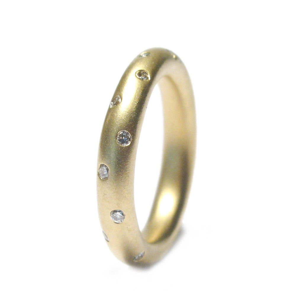Diana Porter modern yellow gold diamond eternity wedding ring