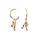 Aurum Drofn Gold Plated Hoop Drop Earrings