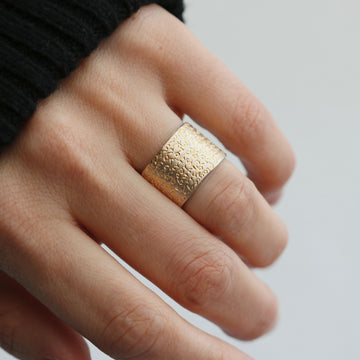 Wide Silver 'Being' Ring