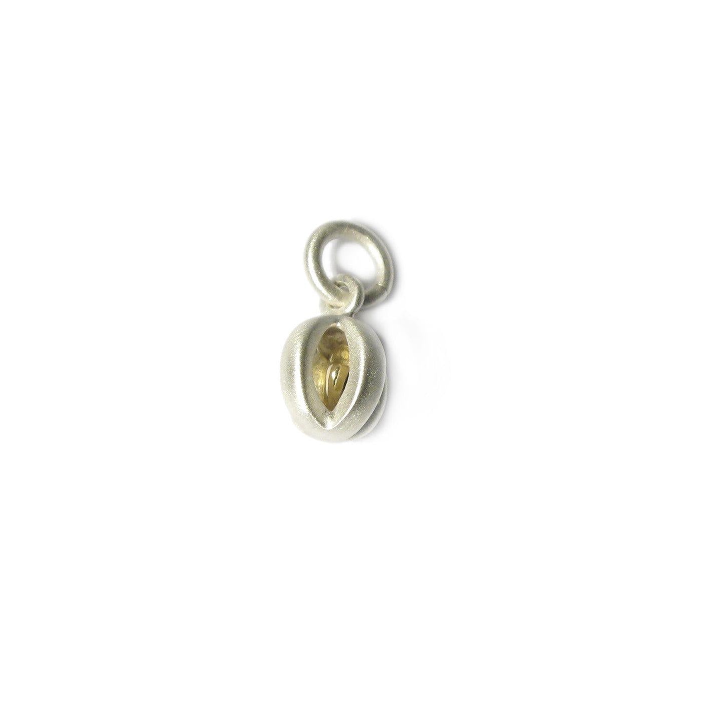 Diana Porter Jewellery silver caged yellow gold heart charm